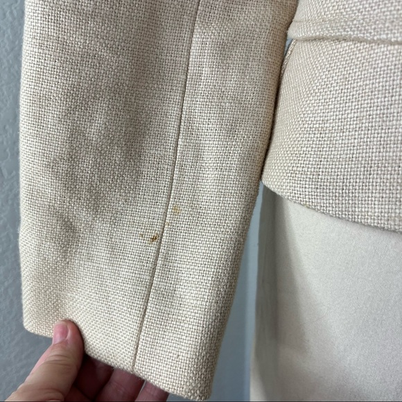 Barney's New York Linen Blazer Peacoat Jacket - Picture 4 of 12